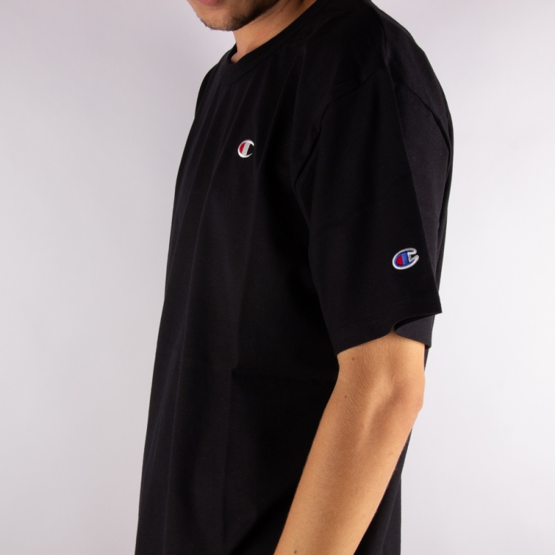 Camiseta Champion C Life Embroidery Logo Preto